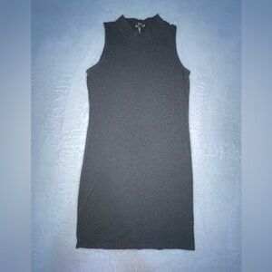 Charcoal Mod Style Mini Dress Tight Flattering Bodycon Medium Gray Grey Cute​